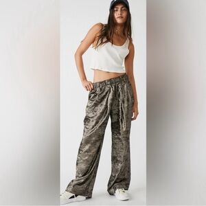 Free People Hi-Fi metallic pants